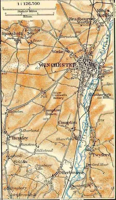 Map of Winchester & surrounding area